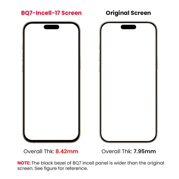 LCD Assembly for iPhone 17 Screen Replacement (BQ7) (120HZ, Configuration Ready) (Diagnosable Incell) Phone LCD Screen Replacement Part JPC MOBILE ACCESSORIES