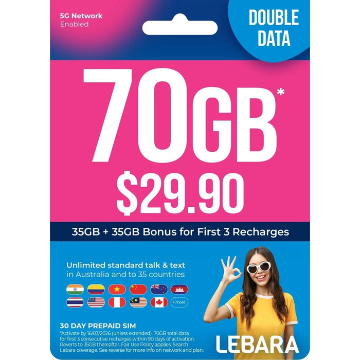 Lebara $29.90 Starter Pack PrePaid SIM Card Sim Cards JPC MOBILE ACCESSORIES