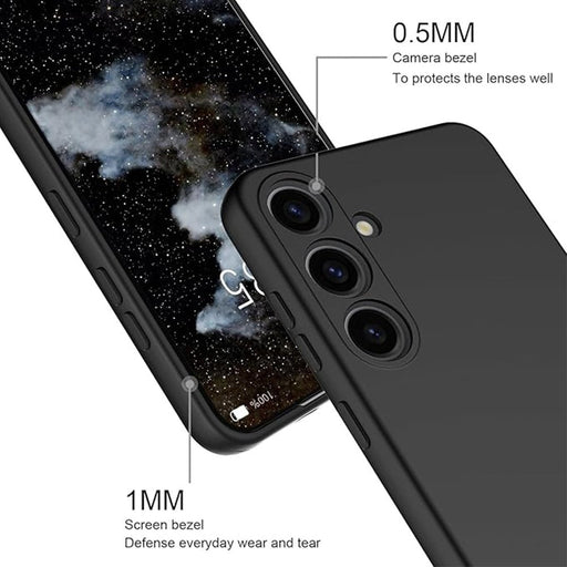 Liquid silicone Galaxy S25 Edge cases collection displaying black blue green grey color variants with soft grip