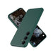 Samsung Galaxy S25 Edge green liquid silicone case anti-fingerprint coating keeping surface clean