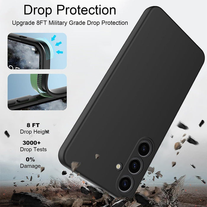Galaxy S25 Edge liquid silicone case precise cutouts showing camera protection and port access