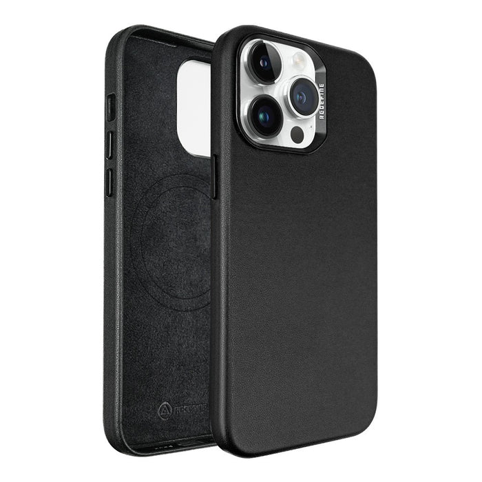 REDEFINE Metal Camera Lens PU Leather Magnetic Case for iPhone 15 Plus