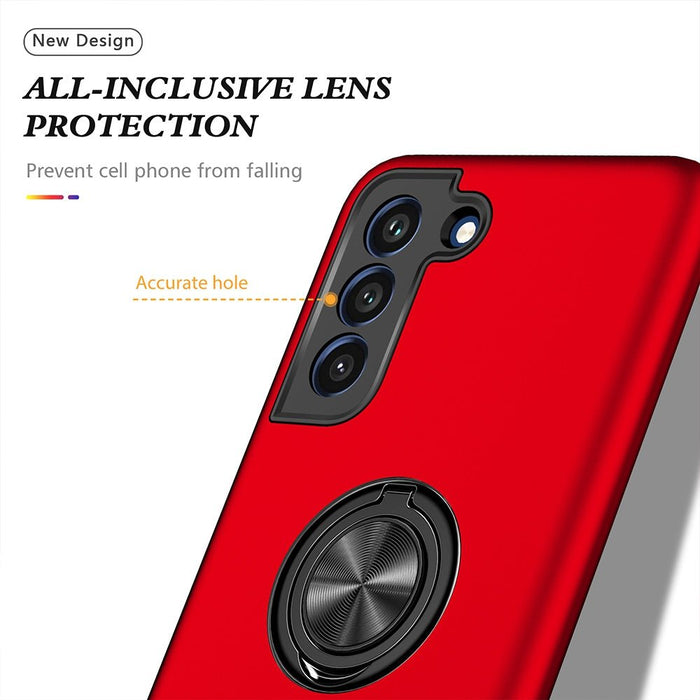Red magnetic ring holder case for Samsung Galaxy S23