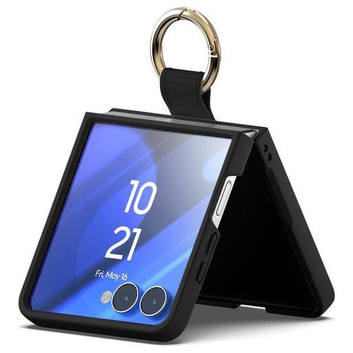 Mercury Basic Diary Case Samsung Galaxy Z Flip7 Black with ergonomic gold ring holder PU leather polycarbonate protection Brisbane Australia