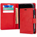 Red Mercury Blue Moon diary-style wallet case shown open