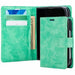 Mint Mercury Blue Moon diary-style wallet case shown open