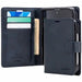 Navy Mercury Blue Moon folio wallet case shown open