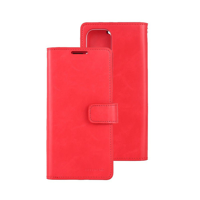 Mercury Blue Moon Galaxy S25 Plus wallet case in success red with secure locking for corporate use