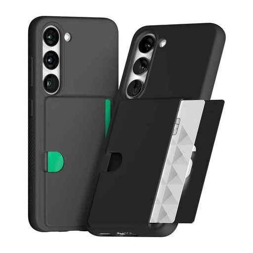 Mercury Goospery Rail 2 black card case Samsung Galaxy S24 Plus secure storage