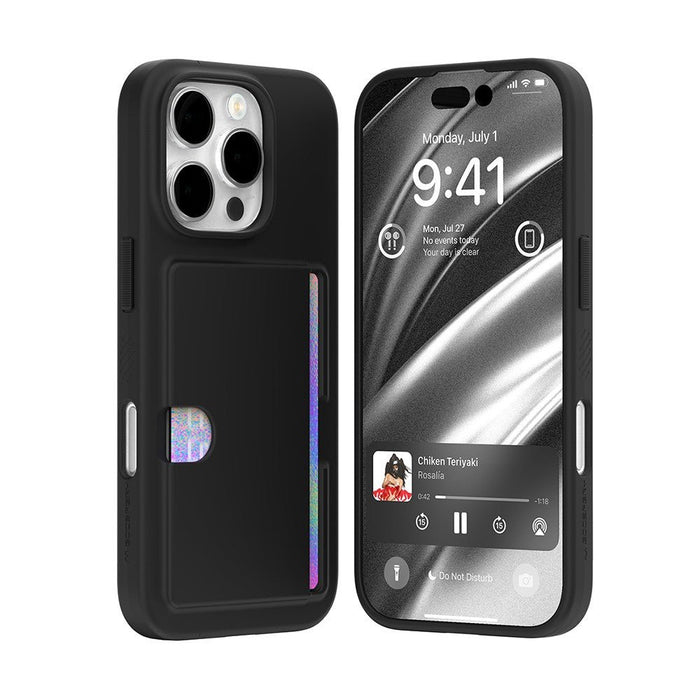 Mercury Goospery Rail 2 Card Case for iPhone 16 Pro | Slim Shockproof Secure 2 - Card Storage | Black Transparent Variants | JPC Mobile Accessories Australia Wallet Case JPC MOBILE ACCESSORIES
