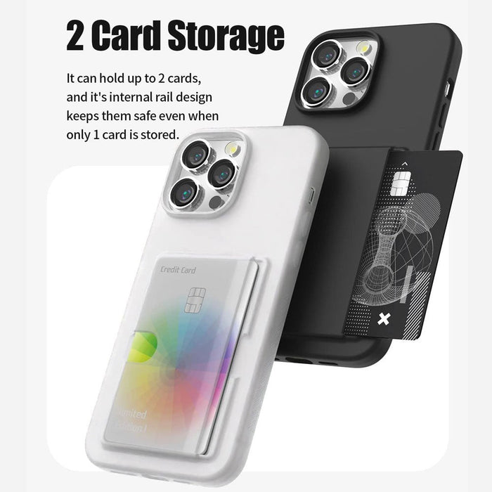 Mercury Goospery Rail 2 Card Case for iPhone 16 Pro | Slim Shockproof Secure 2 - Card Storage | Black Transparent Variants | JPC Mobile Accessories Australia Wallet Case JPC MOBILE ACCESSORIES