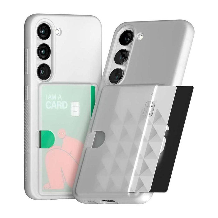 Mercury Goospery Rail 2 transparent card case Galaxy S24 Plus clear design