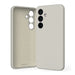 Mercury Galaxy S25 liquid silicone case in natural stone color with earthy sophistication