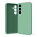 Mercury Galaxy S25 liquid silicone case in vibrant green with soft touch exterior and shock proof PC core
