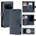 Navy Mercury Mansoor magnetic wallet case for iPhone 17 Pro Max / 18 Pro Max, showing card slots and charging ring