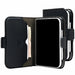 Mercury Premium Wallet Case for iPhone Duo in black, front and rear view