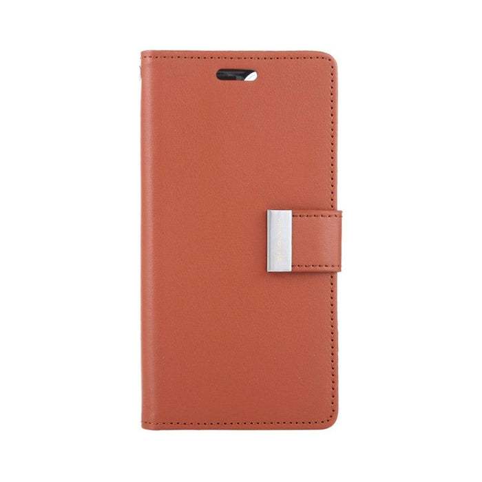 Mercury Rich Diary Wallet Case in Brown