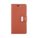 Mercury Rich Diary Wallet Case in Brown