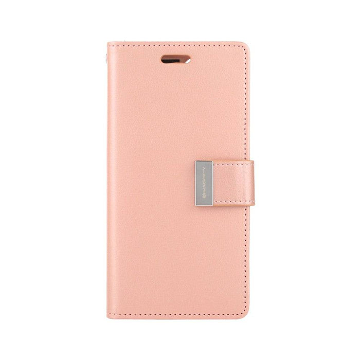 Mercury Rich Diary Wallet Case in Rose Gold