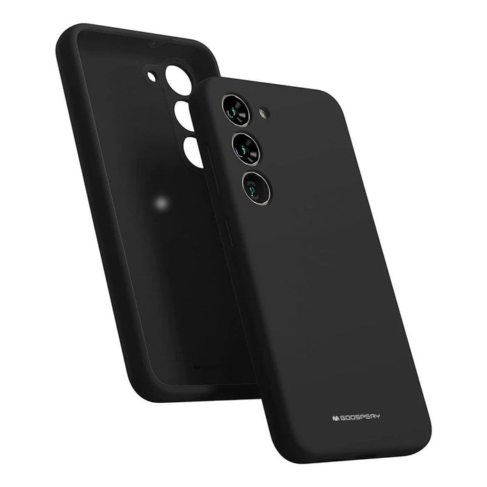 Mercury Silicone Case for Samsung Galaxy S24 FE in Classic Black - Liquid Silicone with Microfiber Lining Australia
