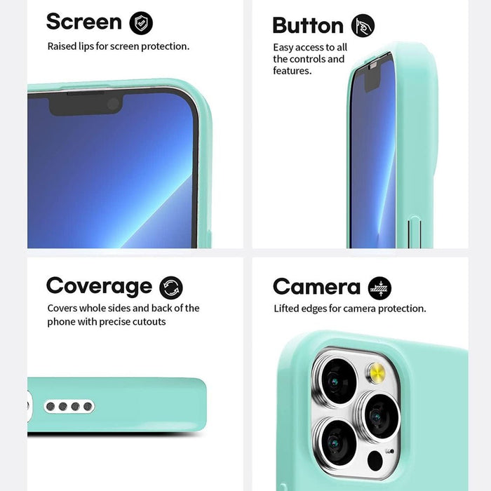 Mint iPhone 16 Mercury Jelly case camera and edge detail