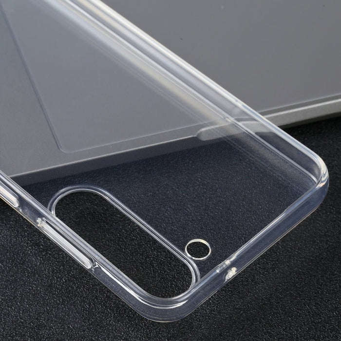 Mercury clear jelly case fitted to Samsung Galaxy S23 Plus rear view