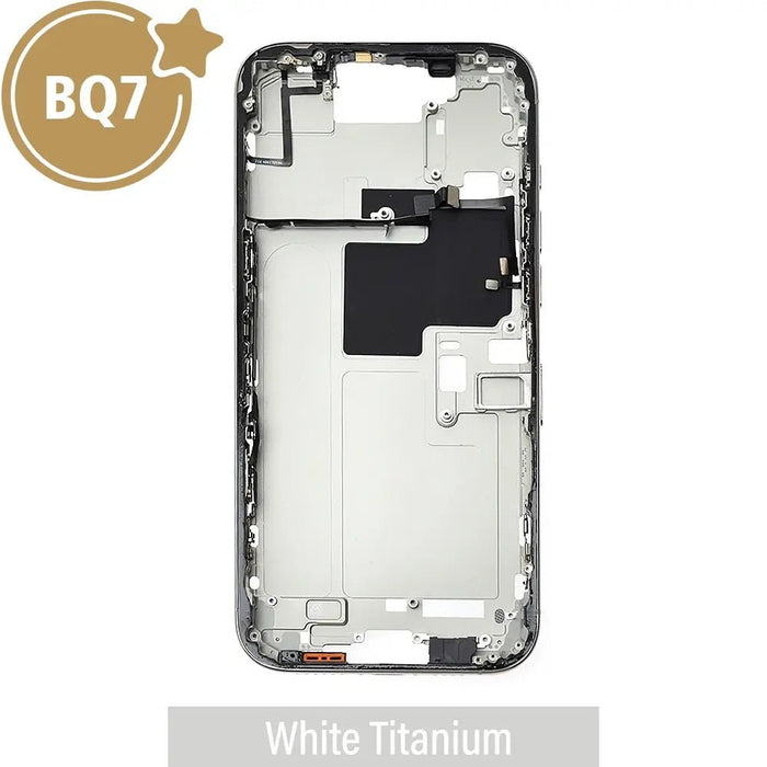 Mid-Frame Housing for iPhone 16 Pro Max-White Titanium (With SIM Tray Version) (BQ7) iPhone Mid-Frame Housing JPC MOBILE ACCESSORIES