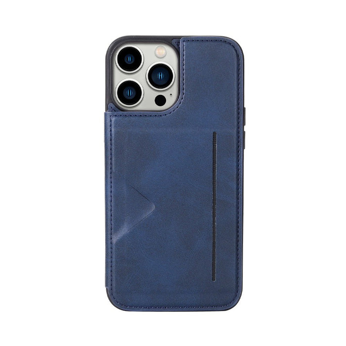 Hanman Back Flip Leather Wallet Shockproof Cover Case for iPhone 15 Plus