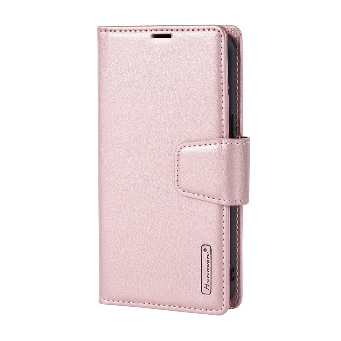 Hanman 2 in 1 Detachable Magnetic Flip Leather Wallet Cover Case for iPhone 16 Pro