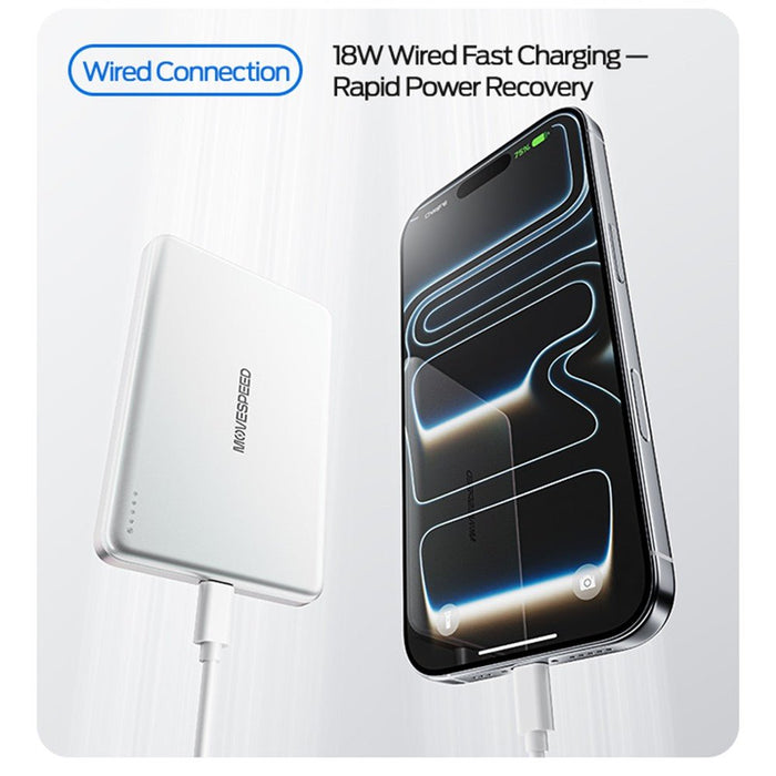 MOVE SPEED MSP07 Magnetic Power Bank 5000mAh | 18W Fast Charge Power Bank JPC MOBILE ACCESSORIES