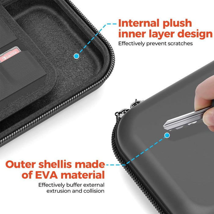 Nintendo Switch 2 EVA hard shell case demonstrating impact resistance and drop protection capabilities for gaming safety