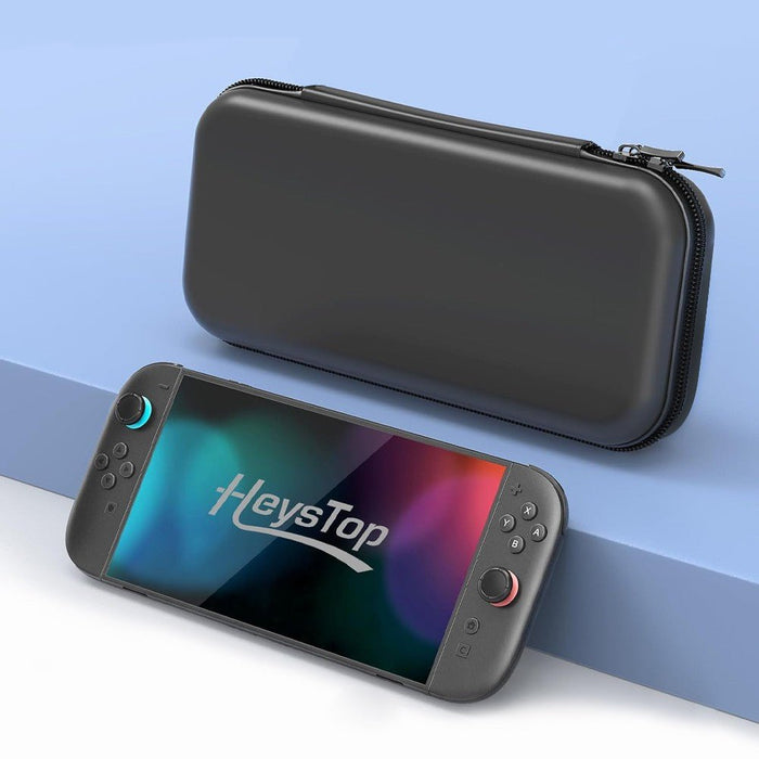 Nintendo Switch 2 carrying case size demonstration showing compact portable design perfect for travel and gaming events