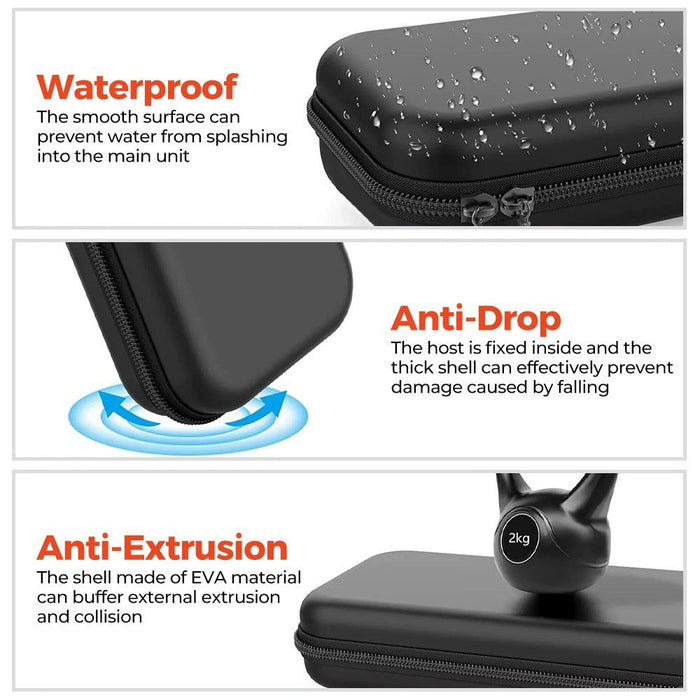 Nintendo Switch 2 case showcasing waterproof EVA material protecting console from moisture and weather conditions