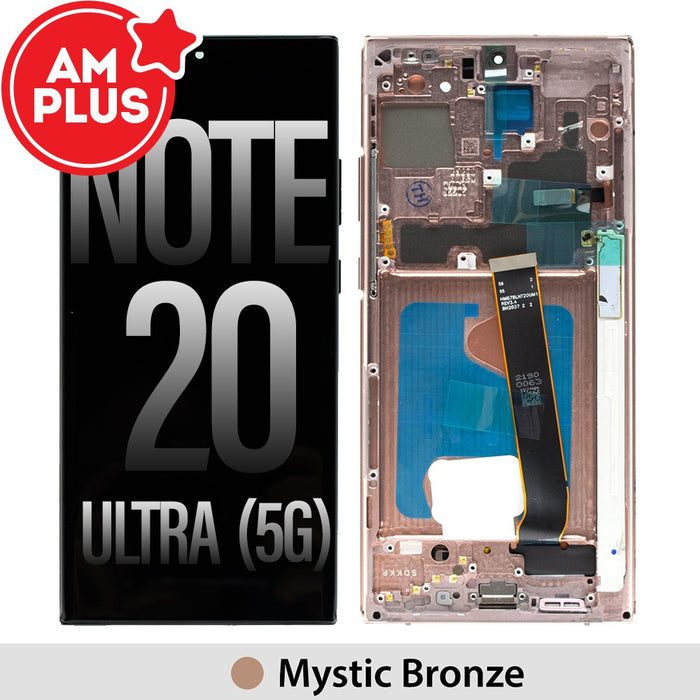 AMPLUS OLED Screen Replacement Digitizer with Frame for Samsung Galaxy Note 20 Ultra 5G (N985 / N968) - Mystic Bronze