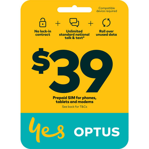 Optus $39 Voice 5G SIM Starter Kit Sim Cards JPC MOBILE ACCESSORIES