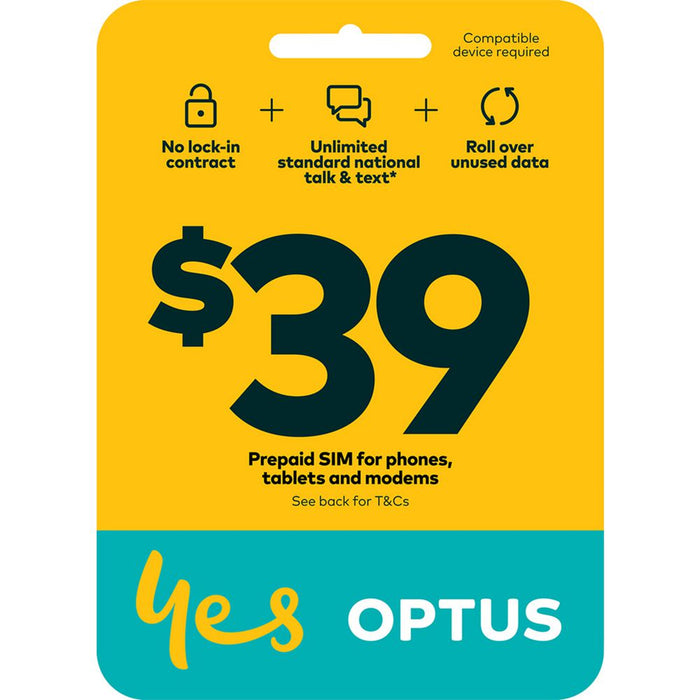 Optus $39 Voice 5G SIM Starter Kit Sim Cards JPC MOBILE ACCESSORIES