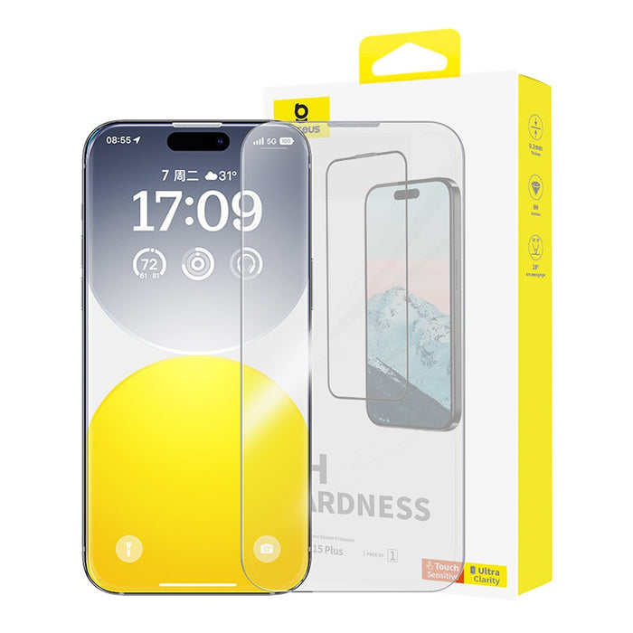 Baseus Diamond Series Full-Coverage HD Tempered Glass Screen Protector for iPhone 15 Plus