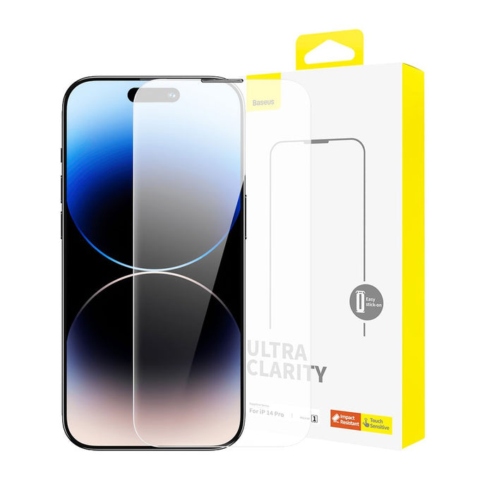 Baseus Sapphire Series HD Tempered-Glass Screen Protector (with Dust Filter) For iPhone 14 Pro