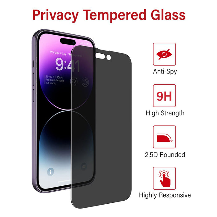 Kinglas Privacy Tempered Glass Screen Protector For iPhone 14 Pro Max