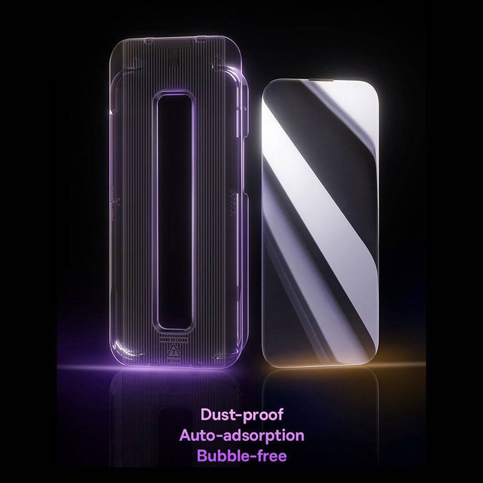 Baseus Sapphire Series Privacy Tempered Glass Screen Protector with Dust Filter iPhone 13 Pro Max / 14 Plus - 28° Anti - Peep | JPC Mobile Accessories - JPC MOBILE ACCESSORIES