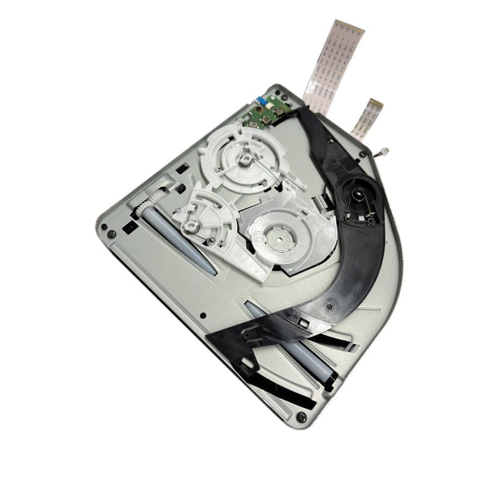 PS5 optical drive installation guide showing disc drive positioning and console disassembly steps