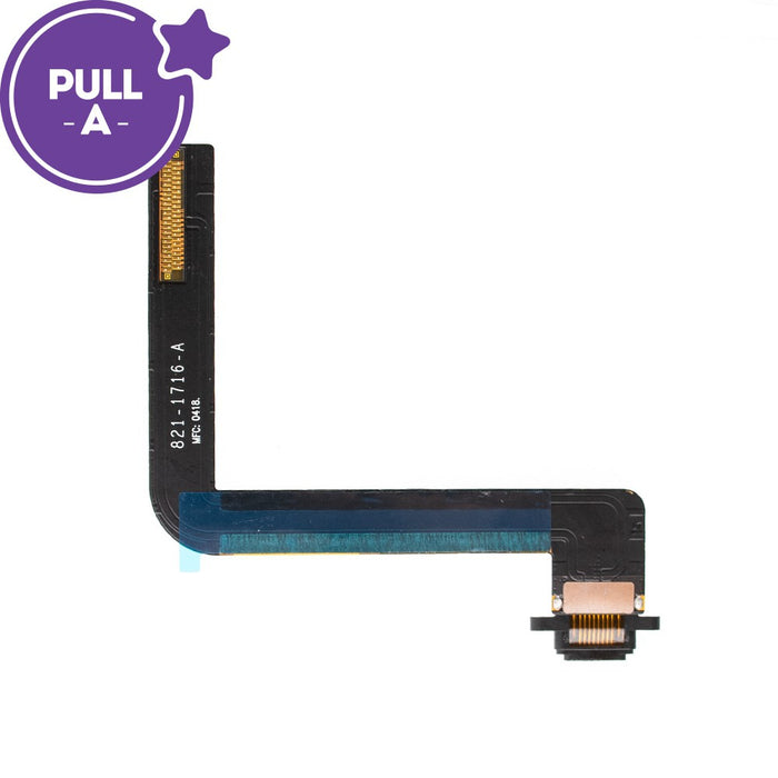 Charging Port with Flex Cable for Apple iPad 5 2017 / iPad 6 2018 / Air 1 (PULL-A) - Black