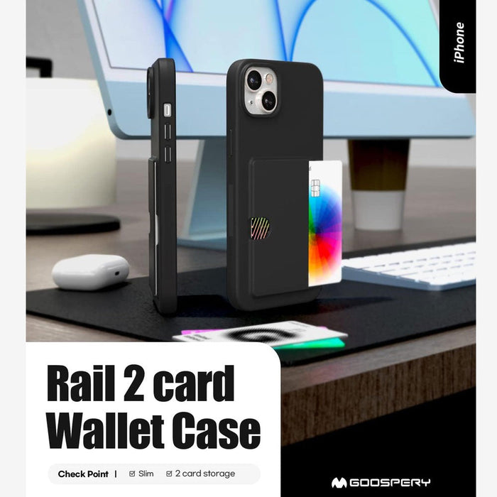 Mercury Goospery Rail 2 Card Case for iPhone 14 Plus