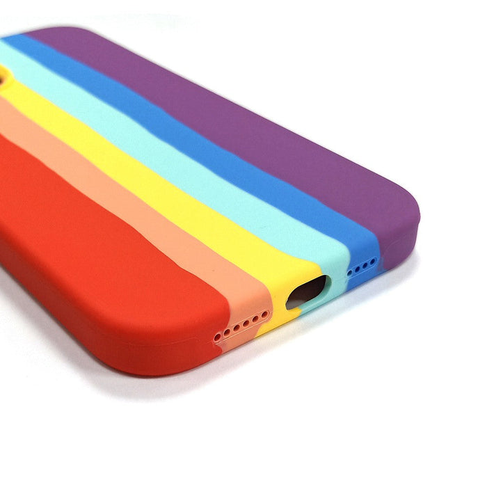 Rainbow Liquid Silicone Case Cover for iPhone 12 mini (5.4'')