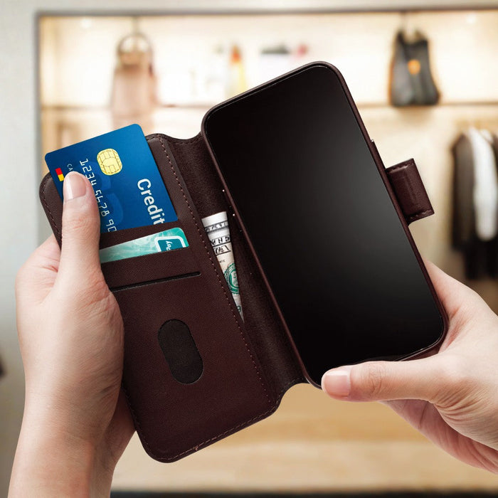 REDEFINE Folio Urbain Leather Detachable Wallet Magnetic Case for iPhone 15 Plus