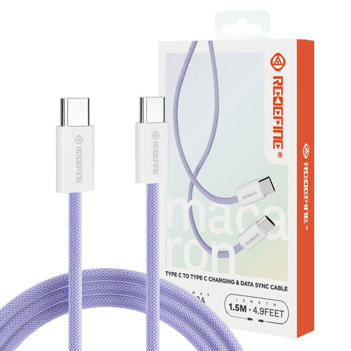 REDEFINE 60W USB-C to Type-C fast charging cable purple macaron color nylon braided 1.5M for iPhone 15 16 17 Brisbane Australia