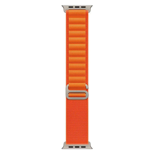 Premium nylon Apple Watch band 38mm 40mm 41mm Orange color variant hook adjustment system breathable design