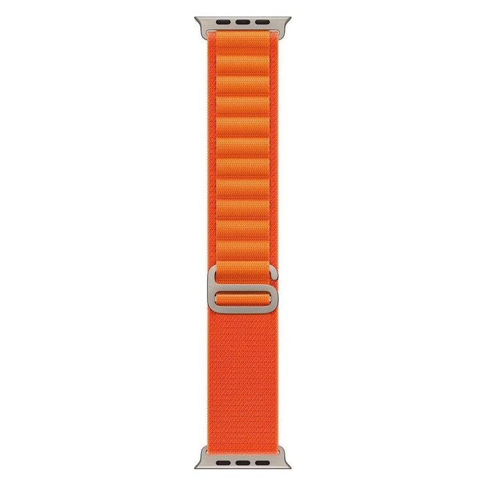 Premium nylon Apple Watch band 38mm 40mm 41mm Orange color variant hook adjustment system breathable design