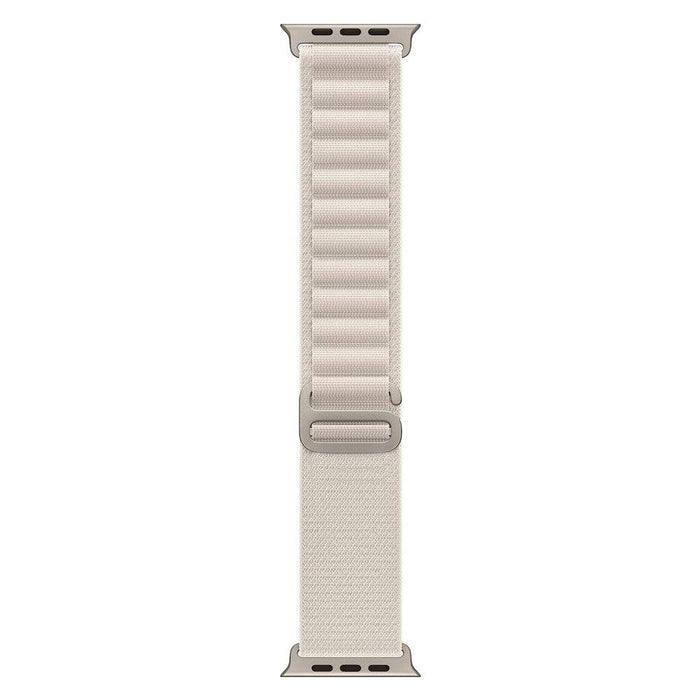 White REDEFINE Alpine Loop seamless woven construction Apple Watch Series 1-10 compatible lightweight comfortable