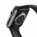 Illustrative rear view of Apple Watch with transparent 46mm PC case fitted; watch and band not included